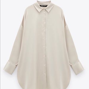 ZARA Satin over sized Shirt.